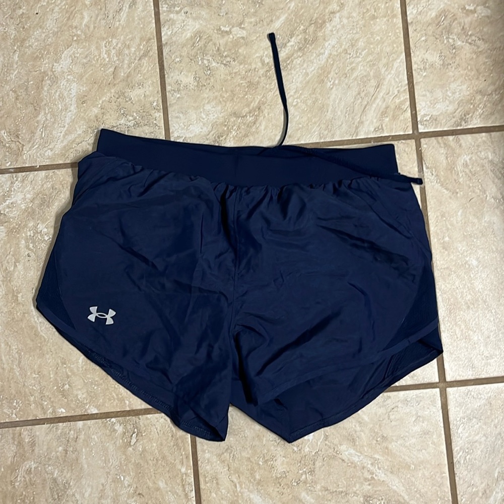 Under armour navy running shorts